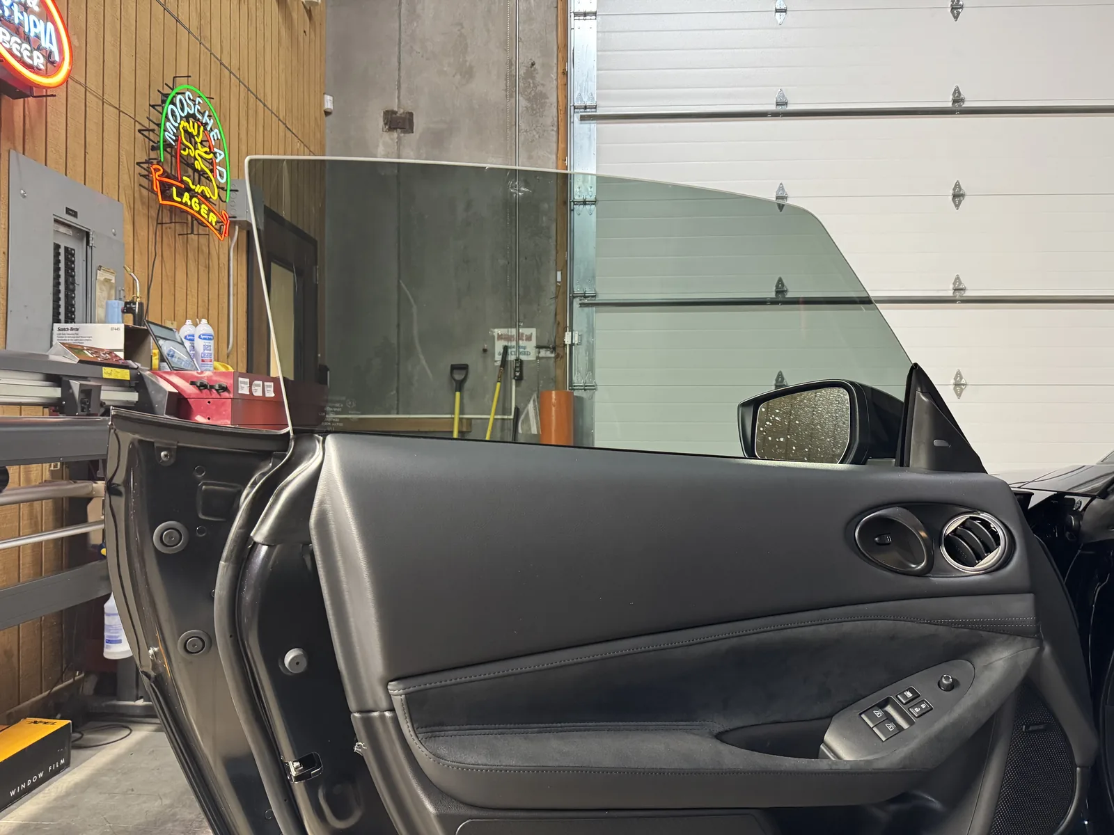 Ceramic window tint detail on a Nissan Z by SFR Tint & PDR